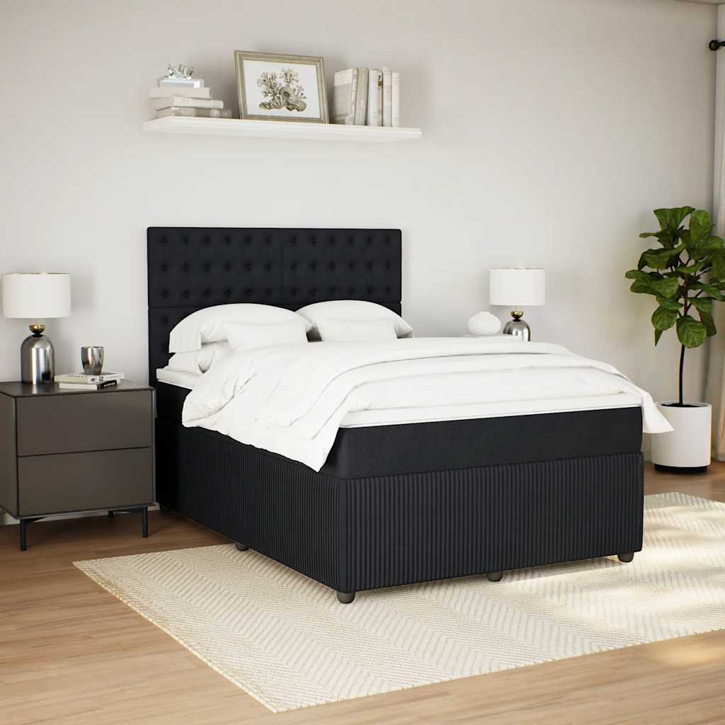 8721102797576_g_en_hd_3 vidaXL Box Spring Bed with Mattress Black Queen Fabric - Image 5