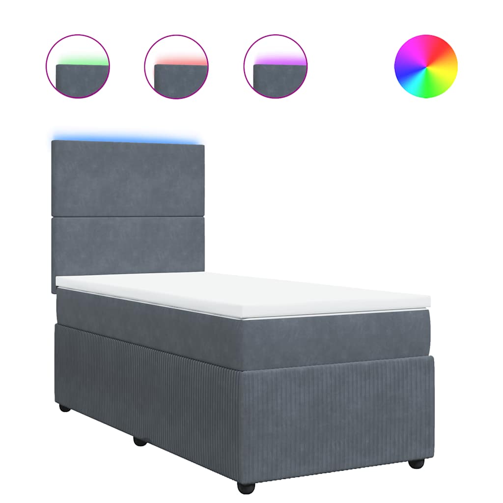 8721102797668_a_en_hd_1 vidaXL Box Spring Bed with Mattress Dark Grey King Single Velvet - Image 2