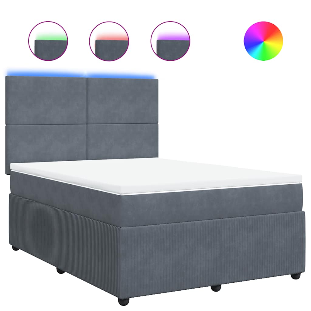 8721102797828_a_en_hd_1 vidaXL Box Spring Bed with Mattress Dark Grey Queen Velvet - Image 2