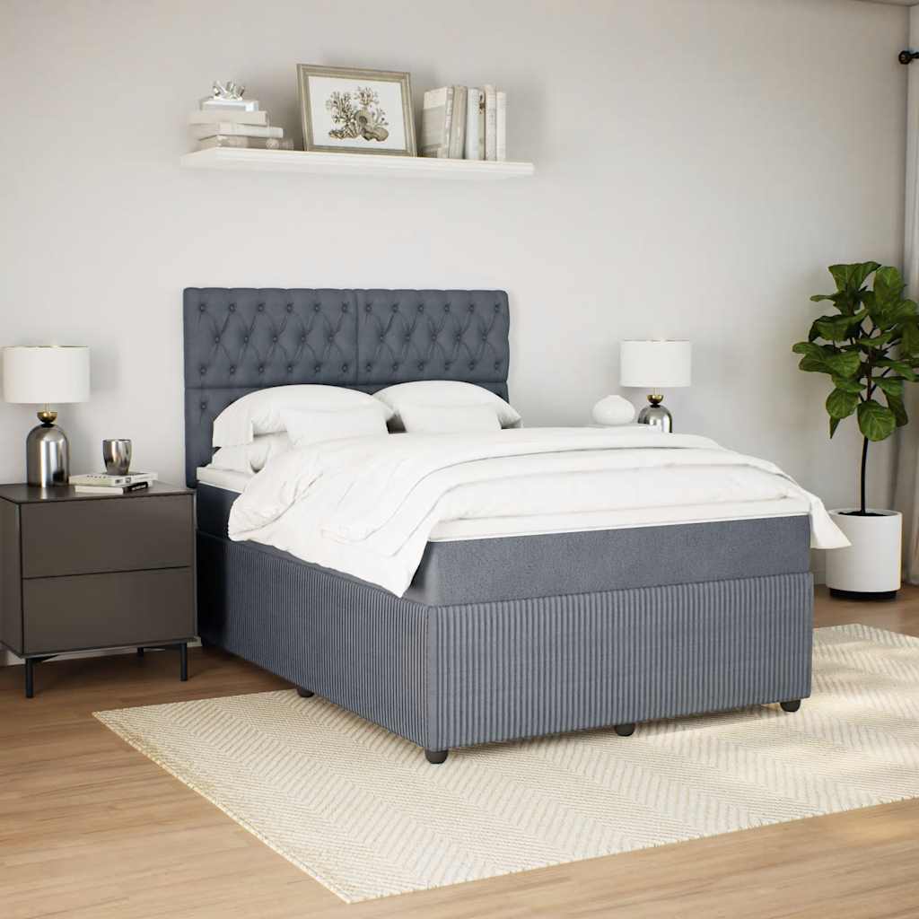 8721102797866_g_en_hd_2 vidaXL Box Spring Bed with Mattress Dark Grey Queen Velvet - Image 4