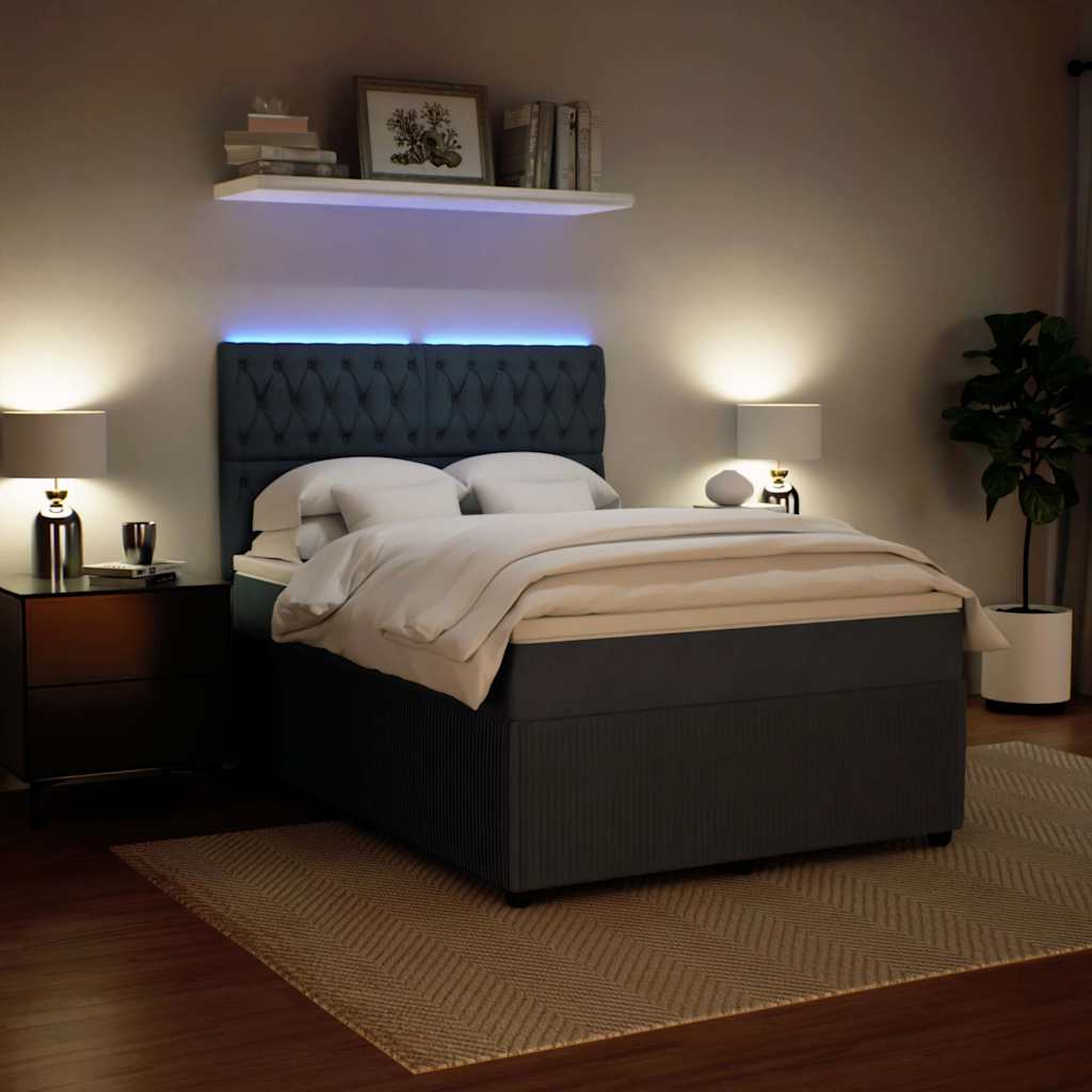 8721102797866_g_en_hd_3 vidaXL Box Spring Bed with Mattress Dark Grey Queen Velvet - Image 5