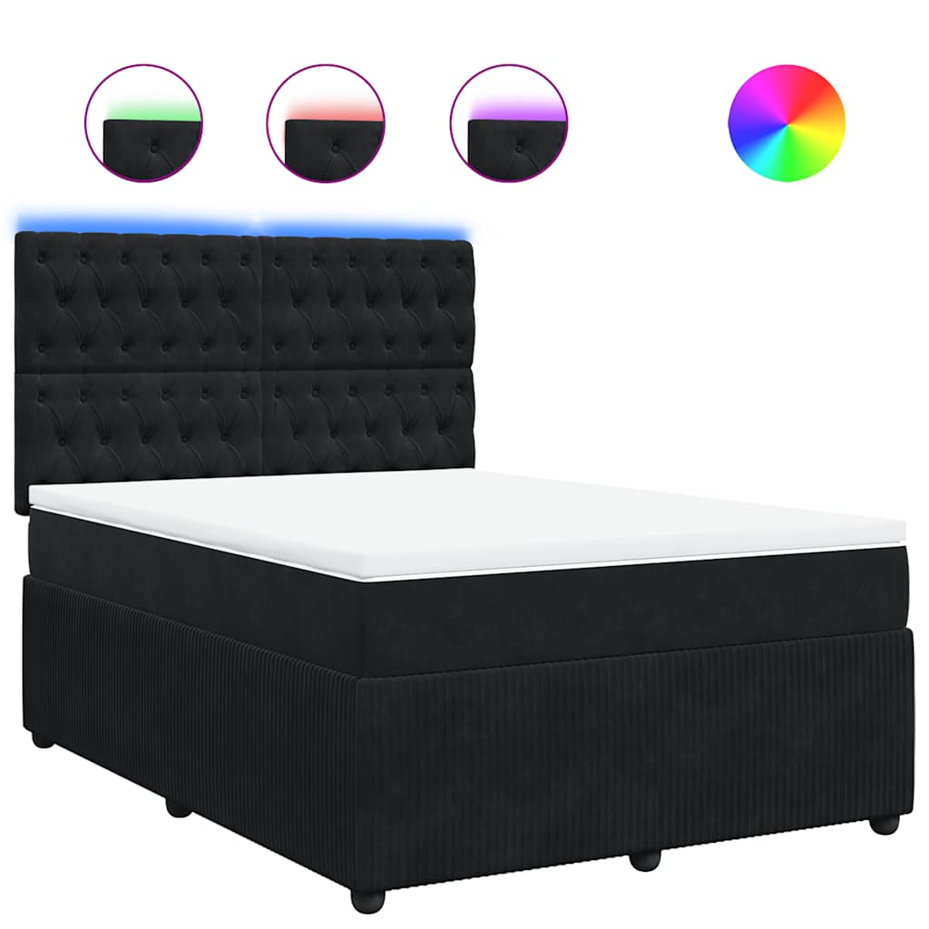 8721102797873_a_en_hd_1 vidaXL Box Spring Bed with Mattress Black Queen Velvet - Image 2