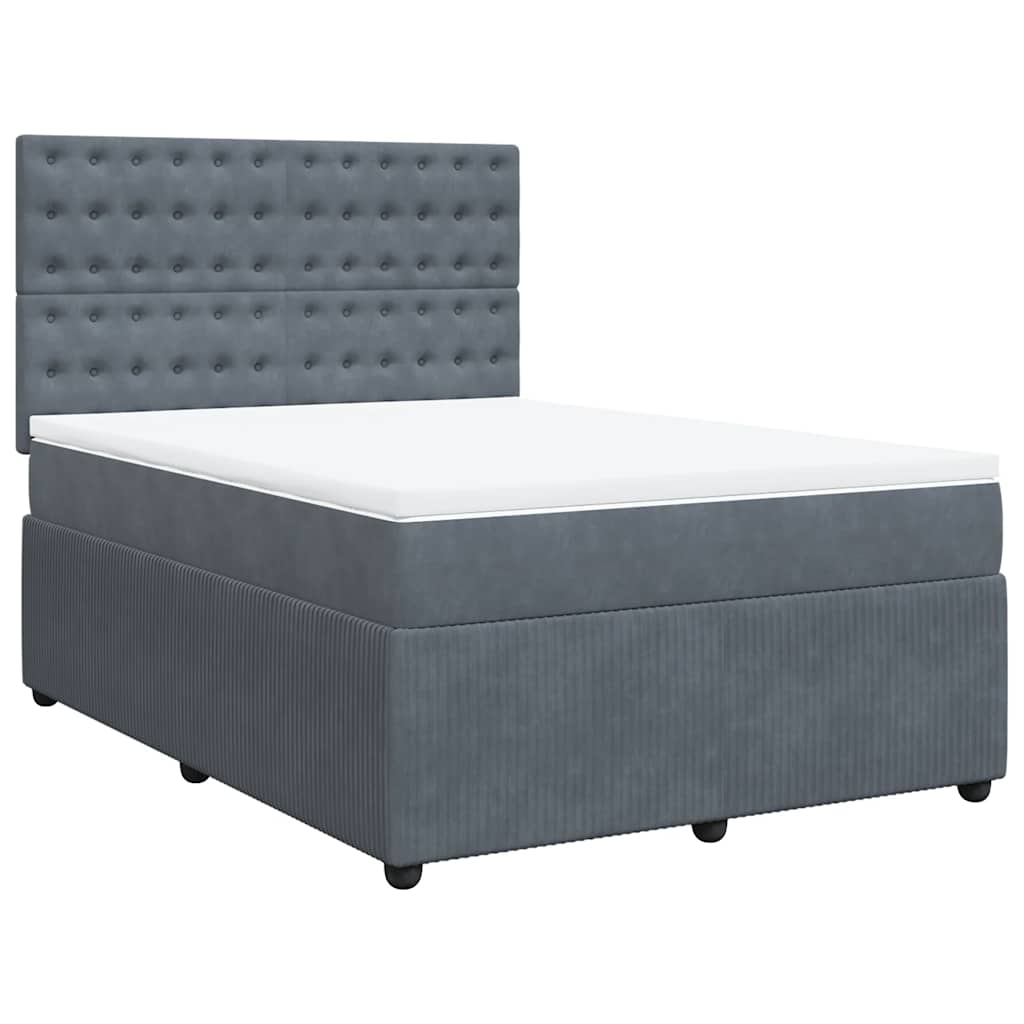 8721102797880_g_en_hd_1 vidaXL Box Spring Bed with Mattress Dark Grey Queen Velvet - Image 3