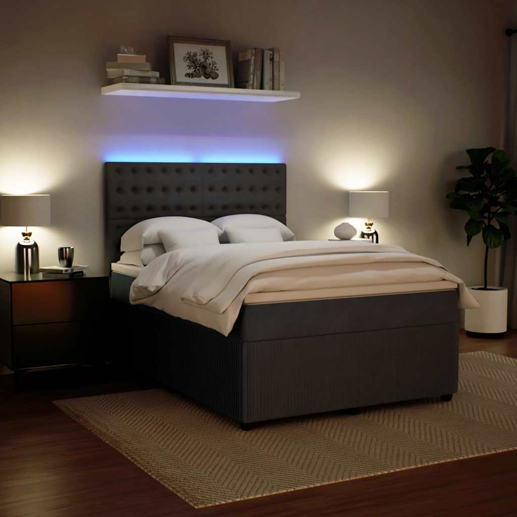 8721102797880_g_en_hd_3 vidaXL Box Spring Bed with Mattress Dark Grey Queen Velvet - Image 5