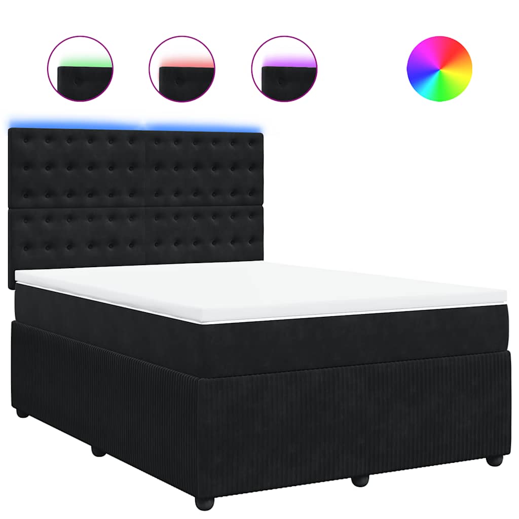 8721102797897_a_en_hd_1 vidaXL Box Spring Bed with Mattress Black Queen Velvet - Image 2