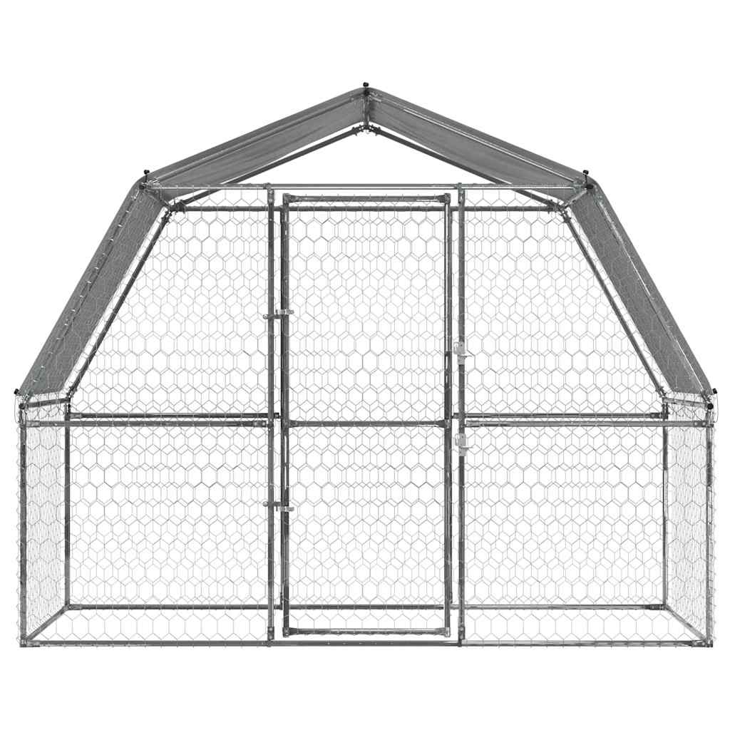 8721102797903_g_en_hd_2 vidaXL Dog Cage with Roof and Door Silver Galvanised Steel - Image 4