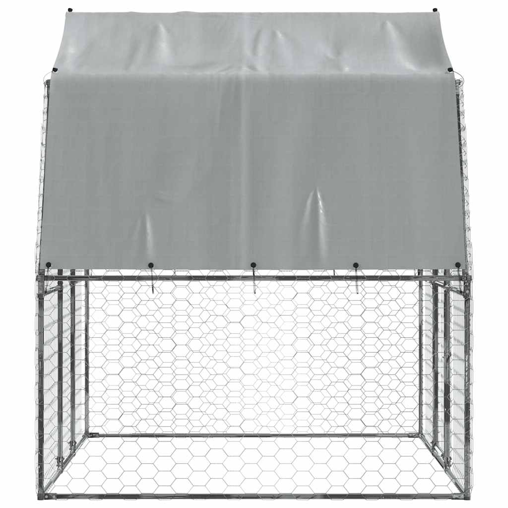 8721102797903_g_en_hd_3 vidaXL Dog Cage with Roof and Door Silver Galvanised Steel - Image 5