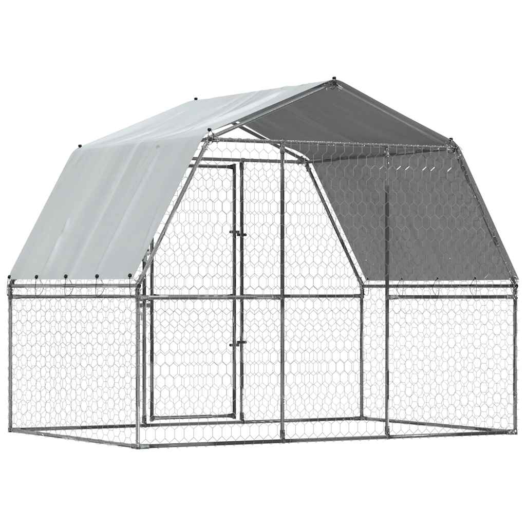 8721102797903_g_en_hd_4 vidaXL Dog Cage with Roof and Door Silver Galvanised Steel - Image 6