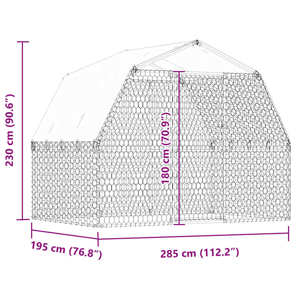 8721102797903_g_en_hd_6 vidaXL Dog Cage with Roof and Door Silver Galvanised Steel - Image 8