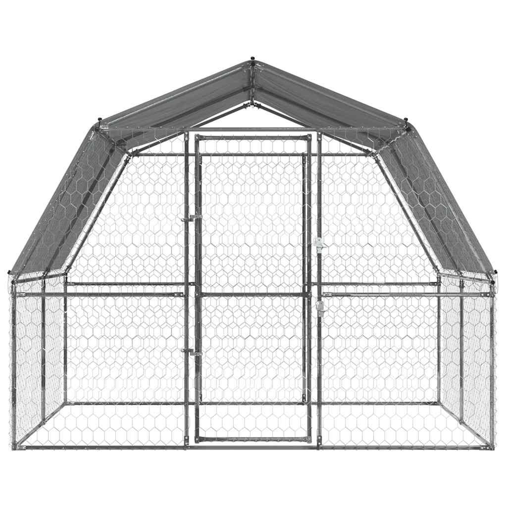 8721102797910_g_en_hd_2 vidaXL Dog Cage with Roof and Door Silver Galvanised Steel - Image 4