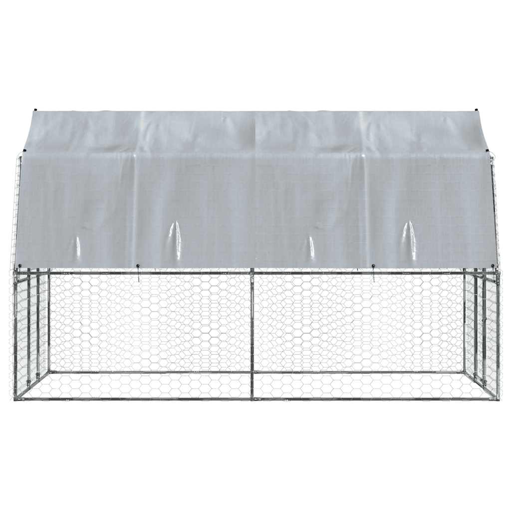 8721102797910_g_en_hd_3 vidaXL Dog Cage with Roof and Door Silver Galvanised Steel - Image 5
