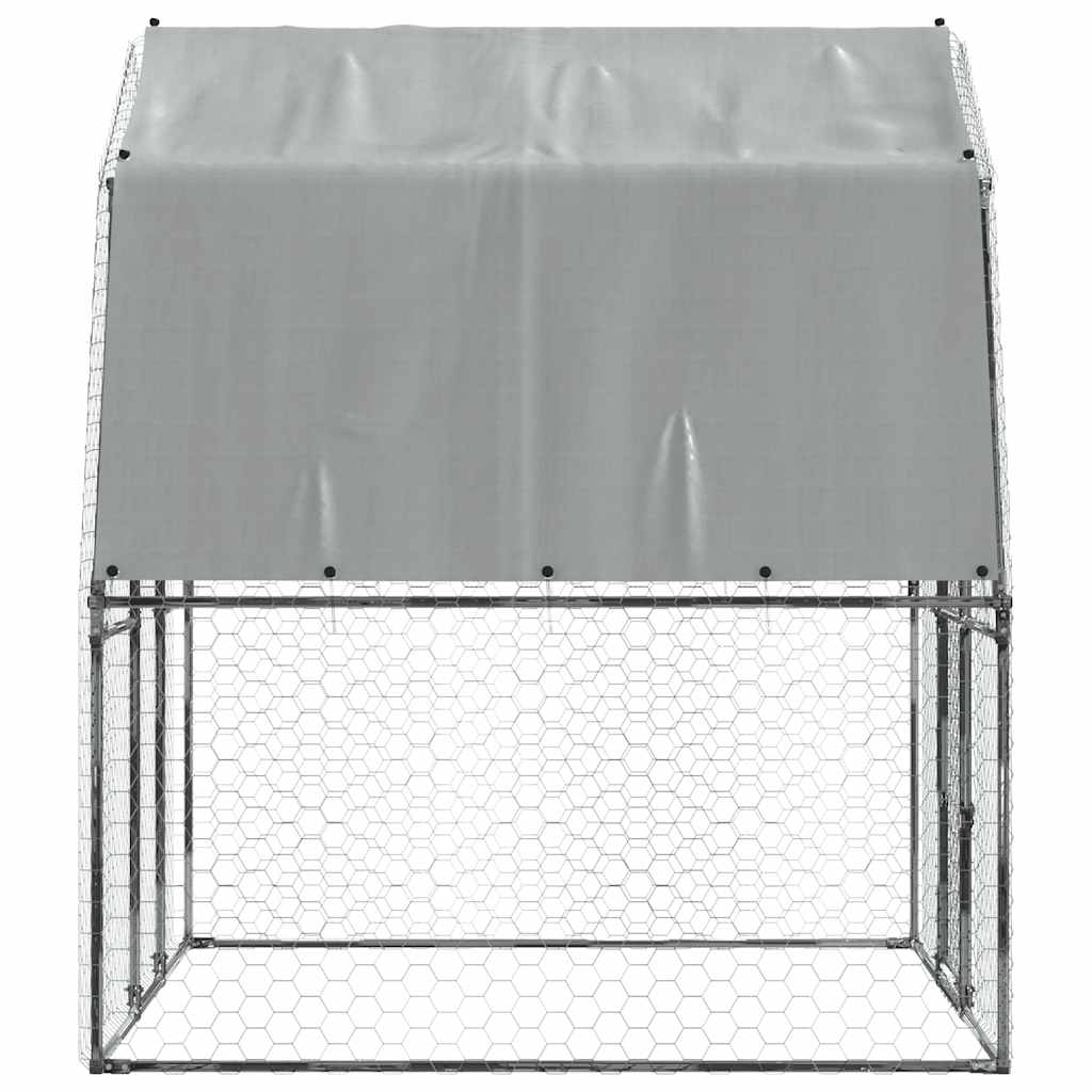 8721102797927_g_en_hd_3 vidaXL Chicken Cage with Roof and Door Silver Galvanised Steel - Image 5