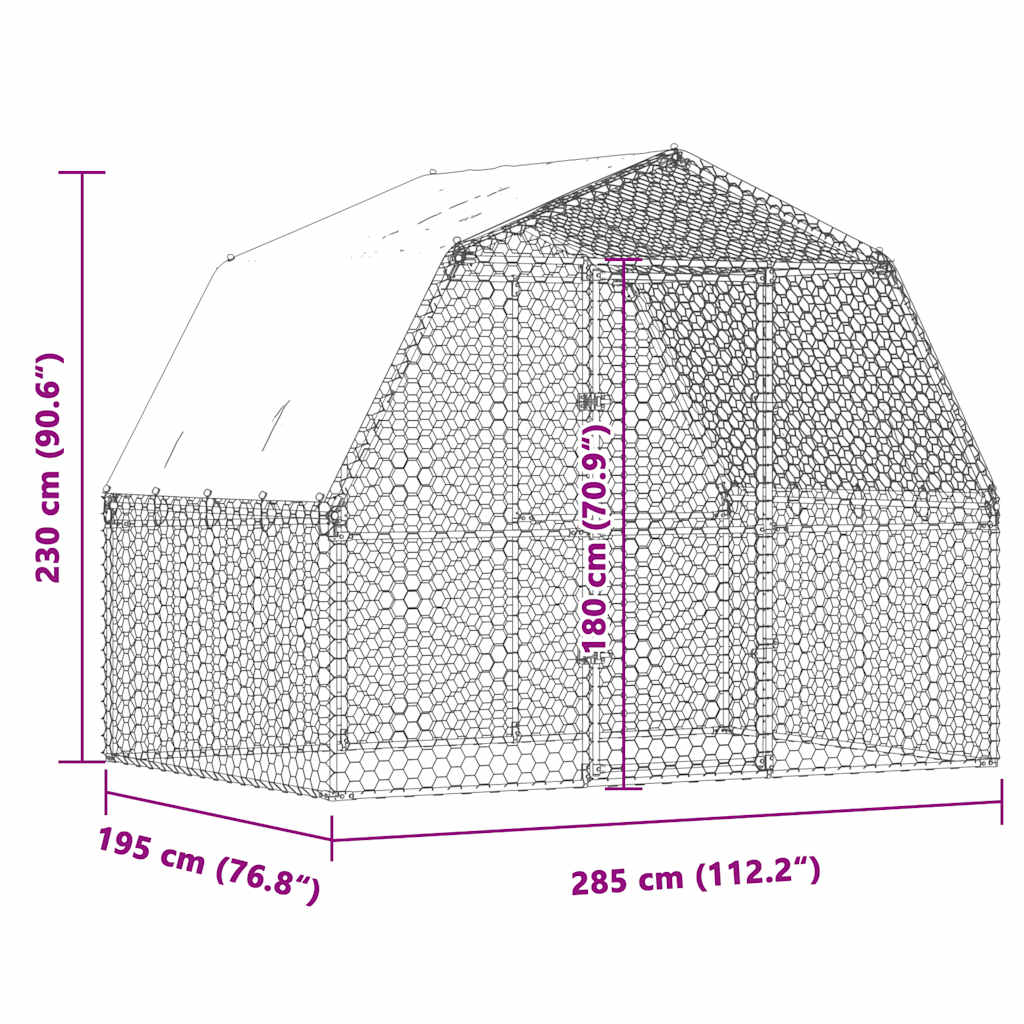 8721102797927_g_en_hd_6 vidaXL Chicken Cage with Roof and Door Silver Galvanised Steel - Image 8