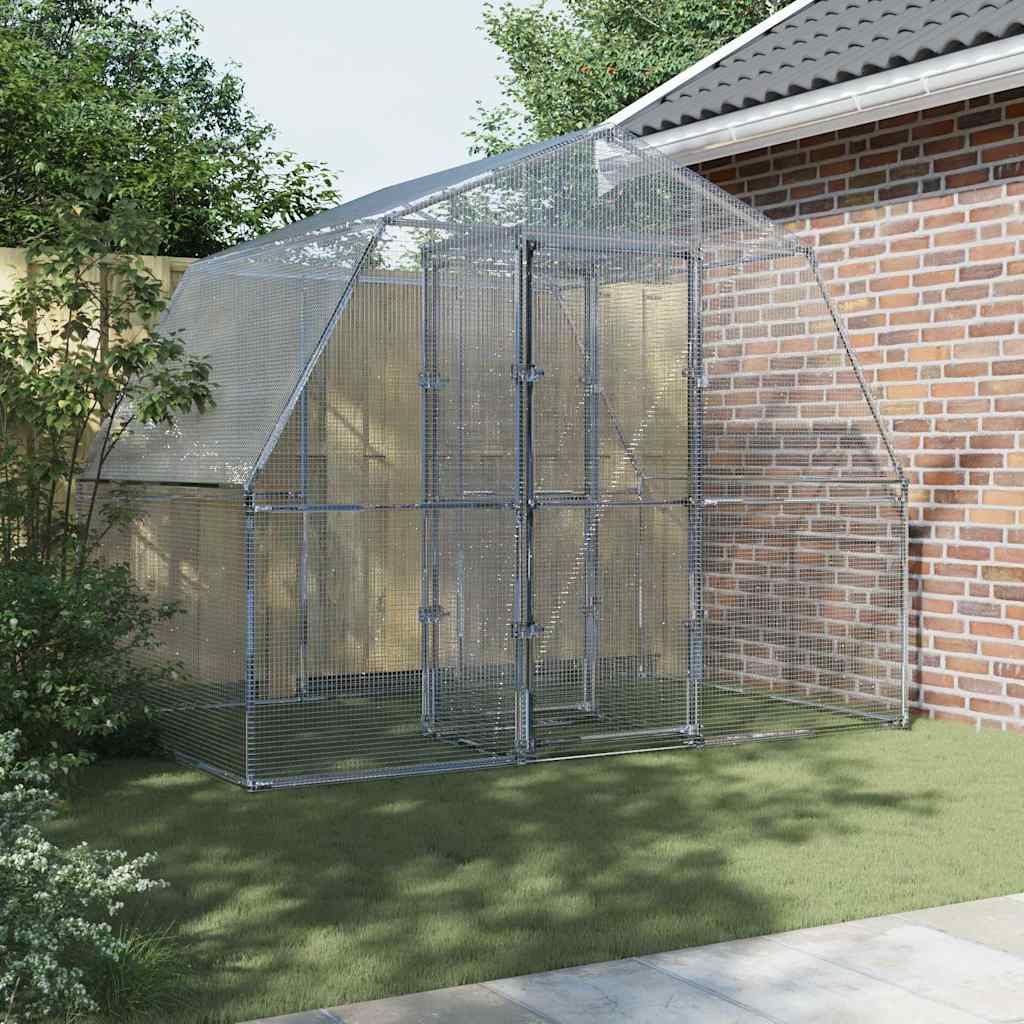 8721102797941_g_en_hd_1 vidaXL Bird Cage with Door Silver Galvanised Steel - Image 3