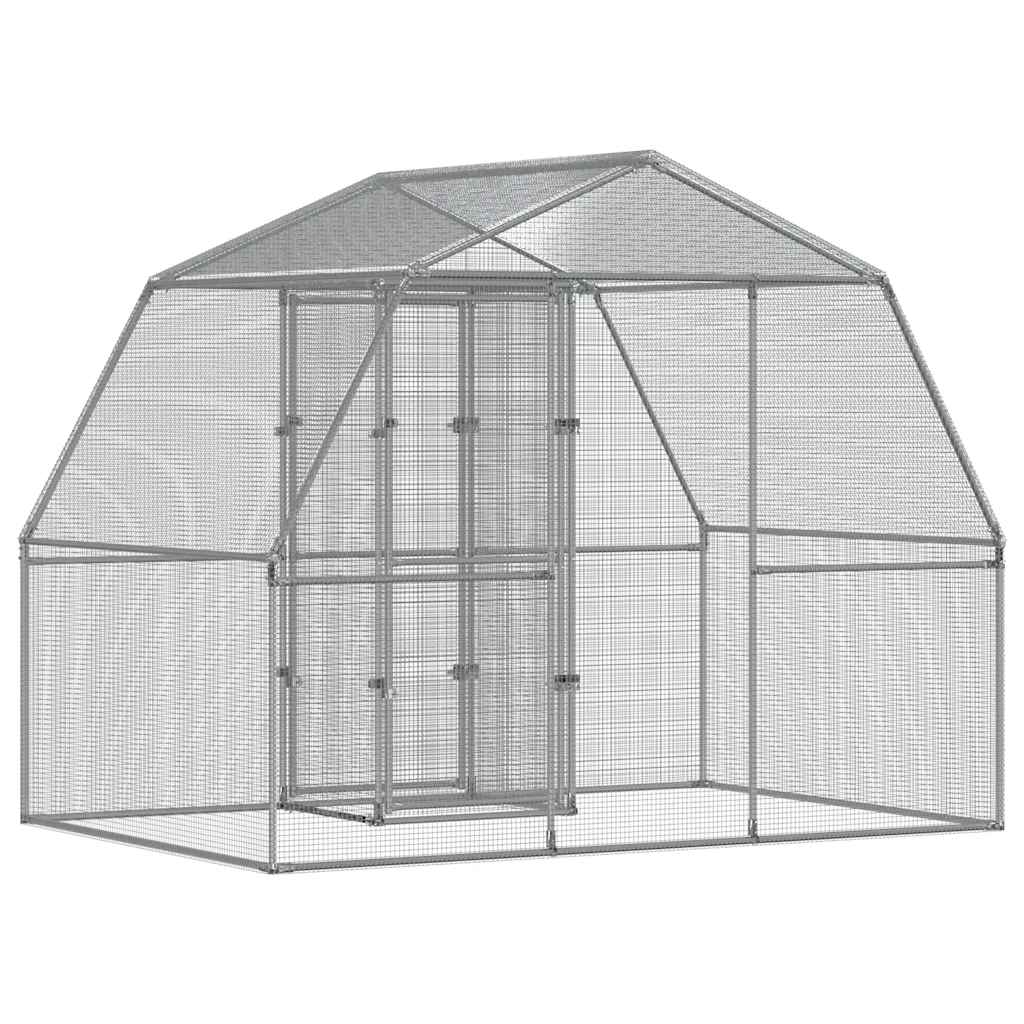 8721102797941_g_en_hd_4 vidaXL Bird Cage with Door Silver Galvanised Steel - Image 6