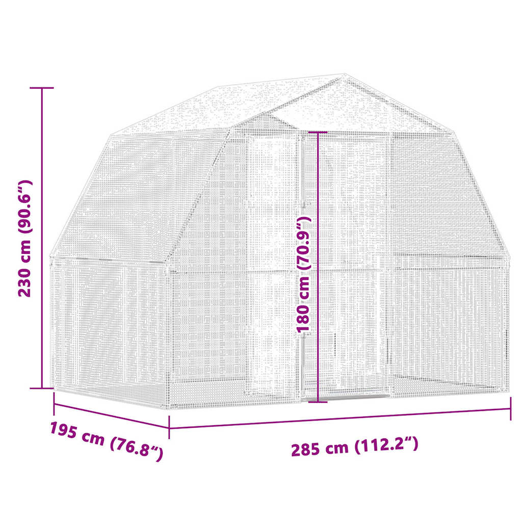 8721102797941_g_en_hd_6 vidaXL Bird Cage with Door Silver Galvanised Steel - Image 8