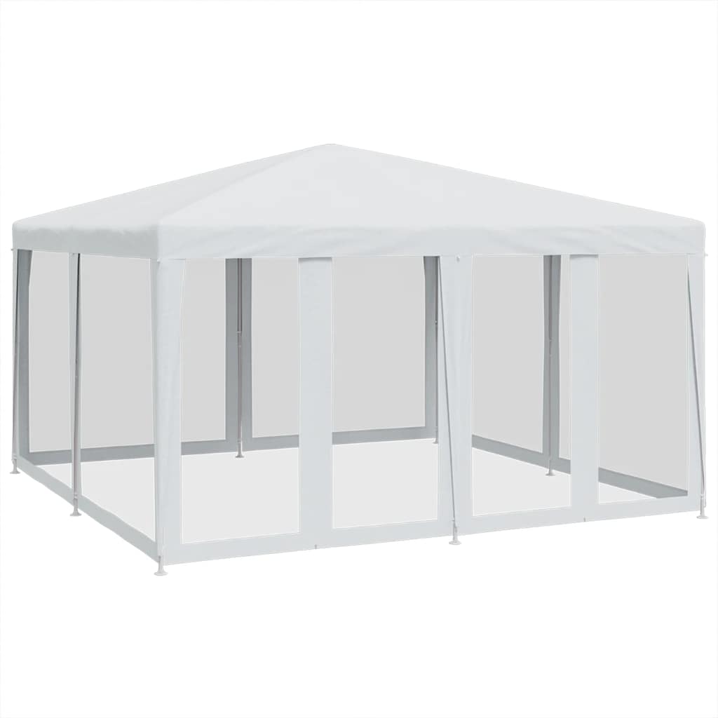 8721102806872_a_en_hd_1 vidaXL Party Tent with 8 Mesh Sidewalls White 4x4 m HDPE - Image 2