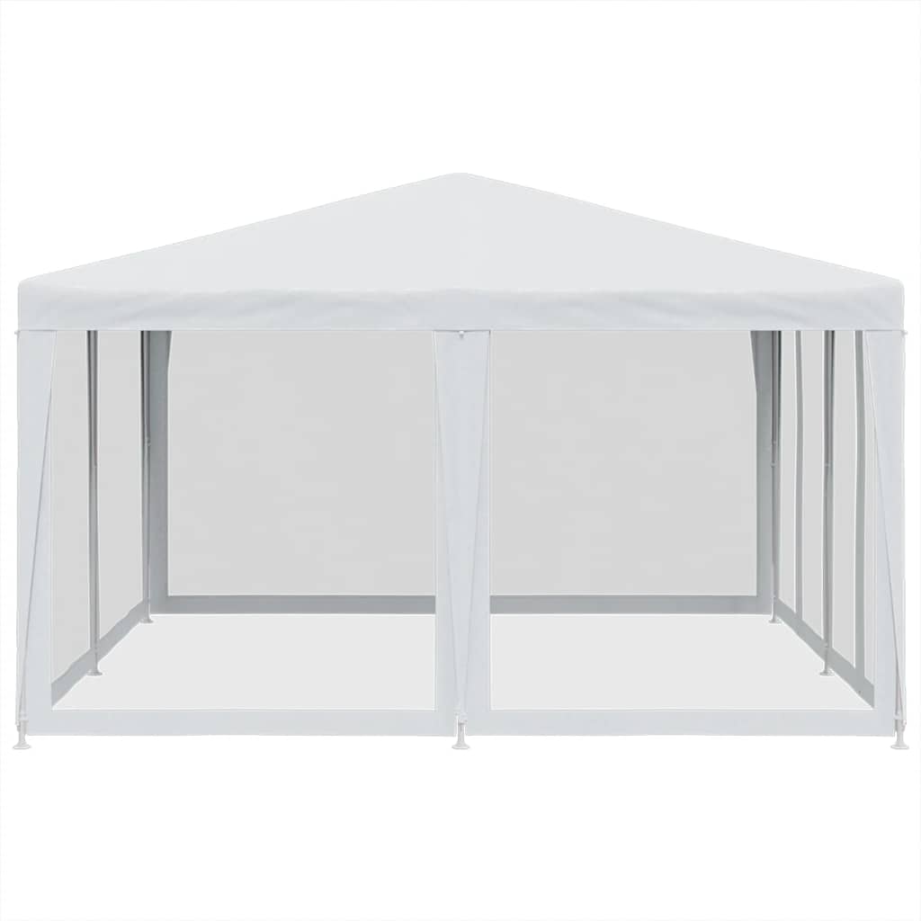 8721102806872_g_en_hd_2 vidaXL Party Tent with 8 Mesh Sidewalls White 4x4 m HDPE - Image 4
