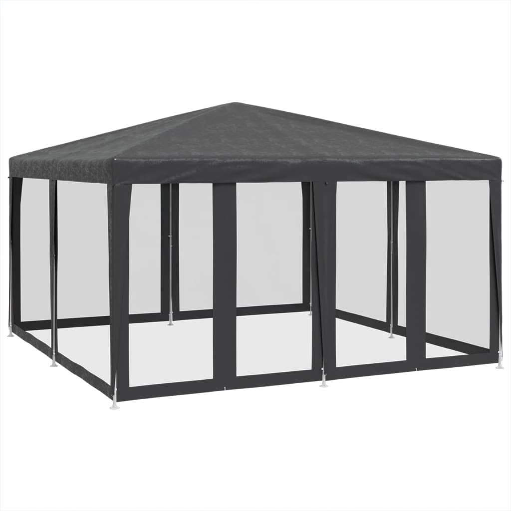 8721102806902_a_en_hd_1 vidaXL Party Tent with 8 Mesh Sidewalls Anthracite 4x4 m HDPE - Image 2