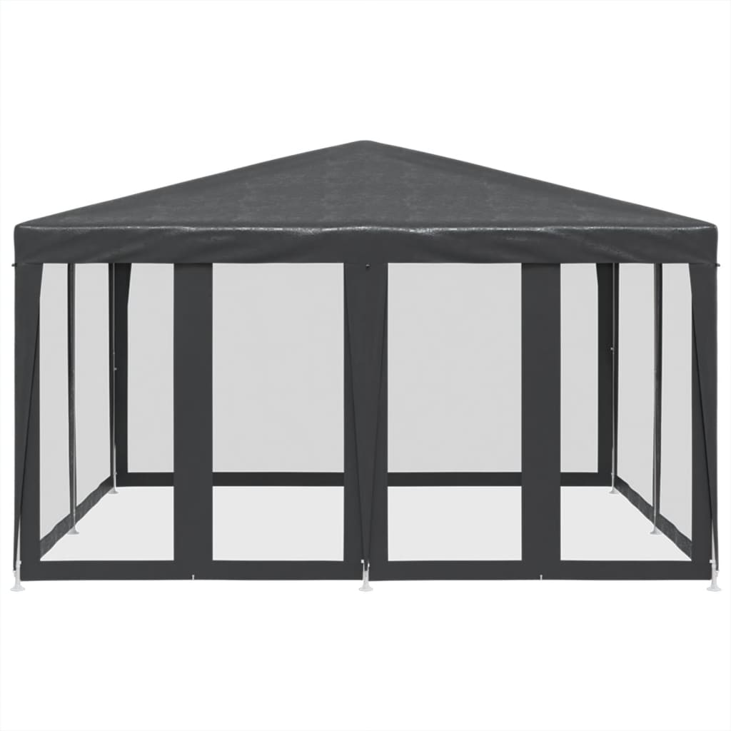 8721102806902_g_en_hd_1 vidaXL Party Tent with 8 Mesh Sidewalls Anthracite 4x4 m HDPE - Image 3