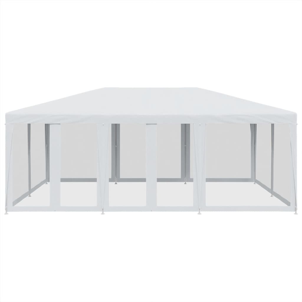 8721102806926_g_en_hd_1 vidaXL Party Tent with 10 Mesh Sidewalls White 6x4 m HDPE - Image 3