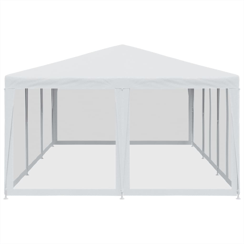 8721102806926_g_en_hd_2 vidaXL Party Tent with 10 Mesh Sidewalls White 6x4 m HDPE - Image 4