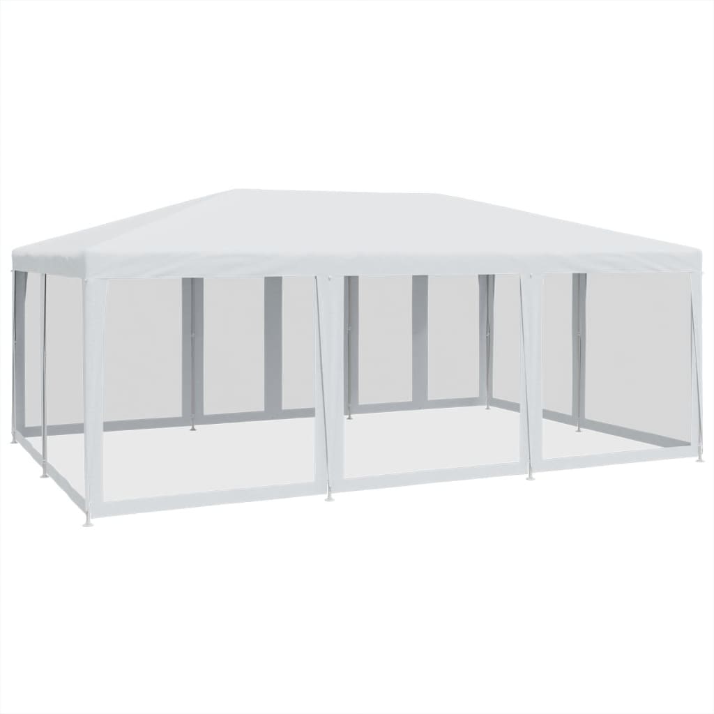 8721102806926_g_en_hd_3 vidaXL Party Tent with 10 Mesh Sidewalls White 6x4 m HDPE - Image 5