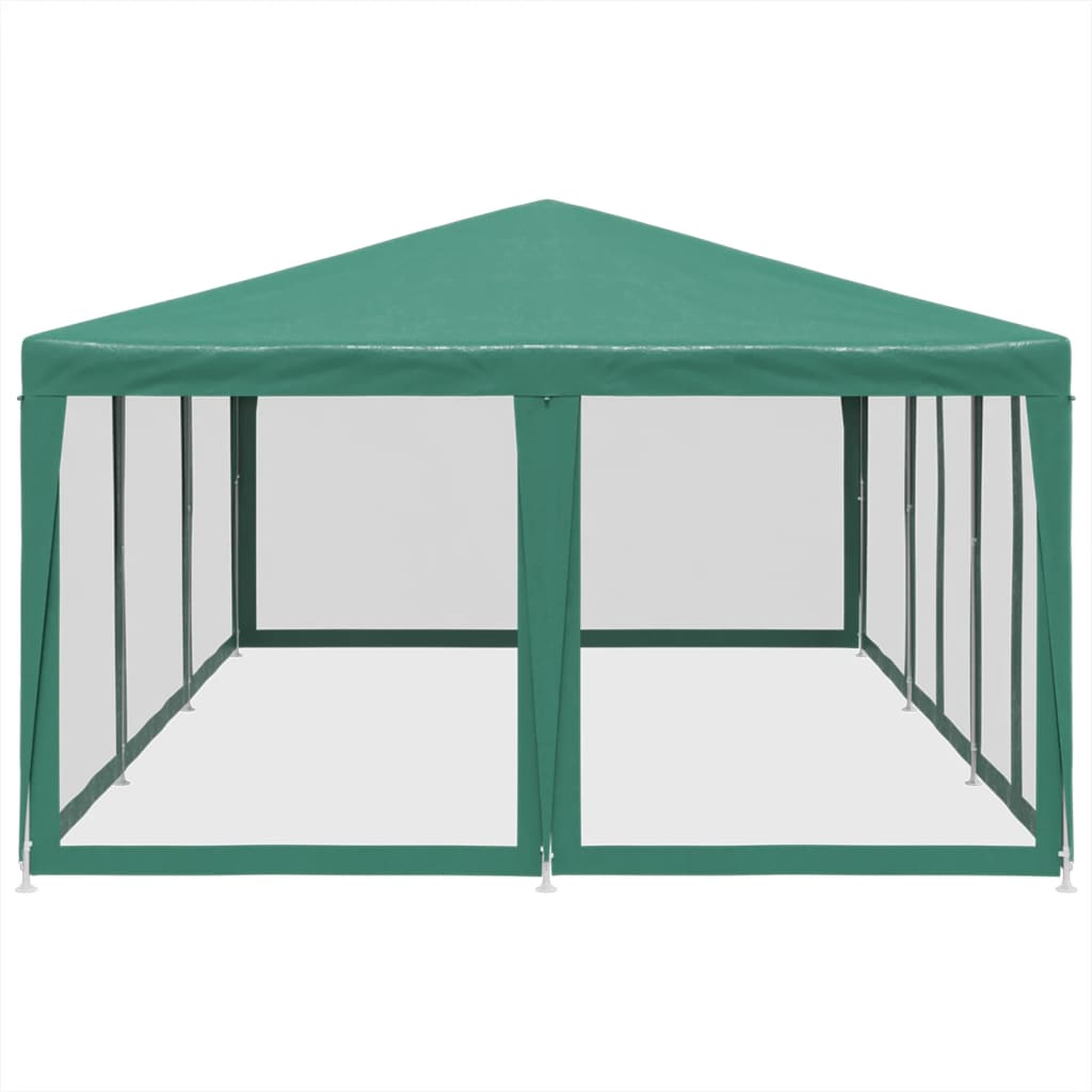 8721102806940_g_en_hd_2 vidaXL Party Tent with 10 Mesh Sidewalls Green 6x4 m HDPE - Image 4