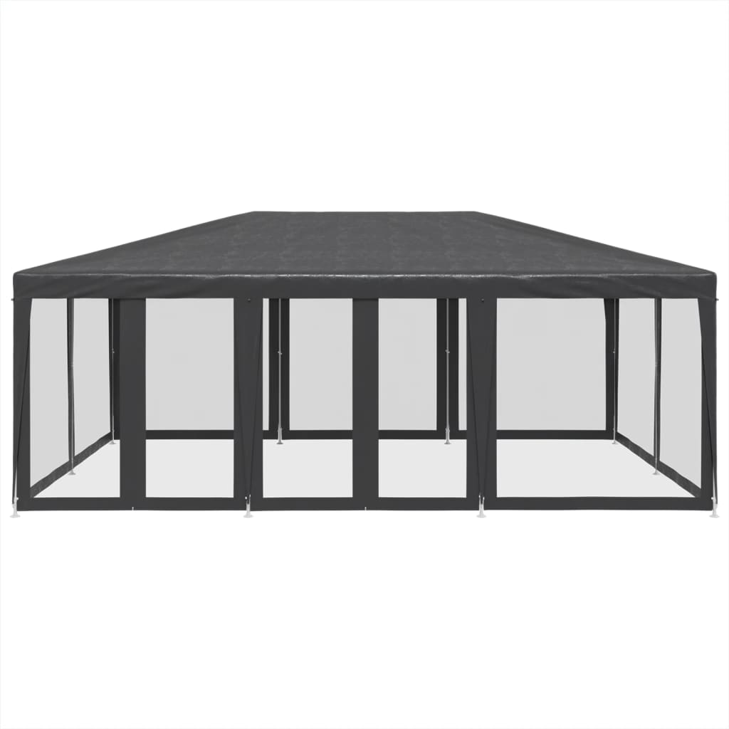 8721102806957_g_en_hd_1 vidaXL Party Tent with 10 Mesh Sidewalls Anthracite 6x4 m HDPE - Image 3