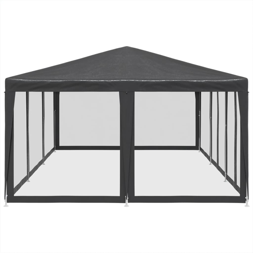 8721102806957_g_en_hd_2 vidaXL Party Tent with 10 Mesh Sidewalls Anthracite 6x4 m HDPE - Image 4