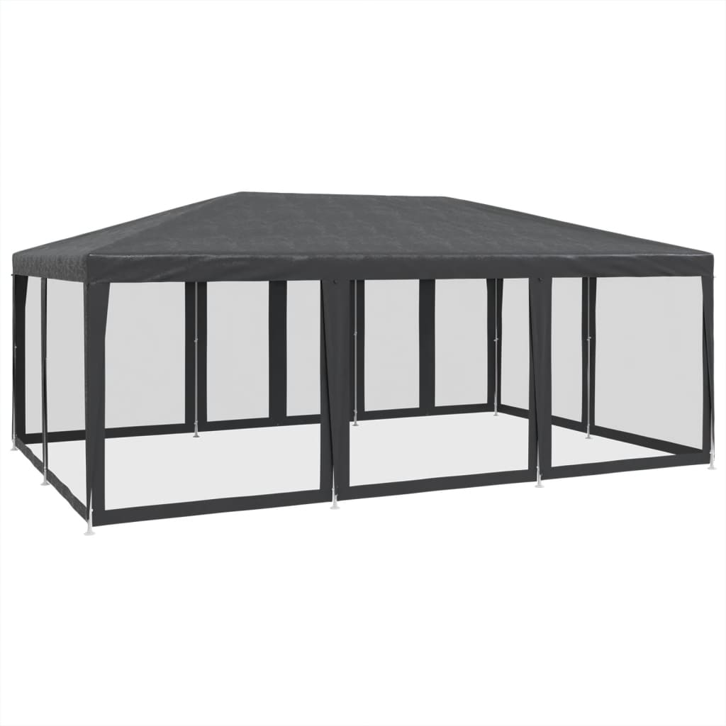 8721102806957_g_en_hd_3 vidaXL Party Tent with 10 Mesh Sidewalls Anthracite 6x4 m HDPE - Image 5