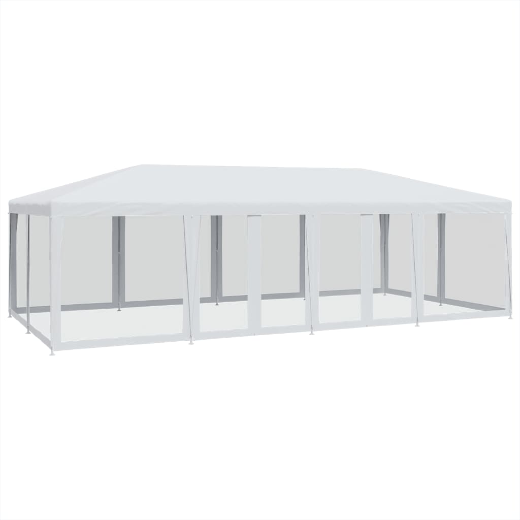 8721102806971_a_en_hd_1 vidaXL Party Tent with 12 Mesh Sidewalls White 8x4 m HDPE - Image 2