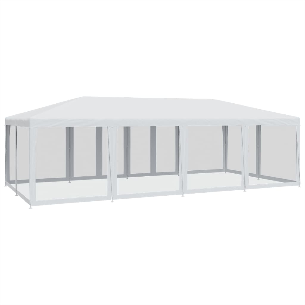 8721102806971_g_en_hd_3 vidaXL Party Tent with 12 Mesh Sidewalls White 8x4 m HDPE - Image 5
