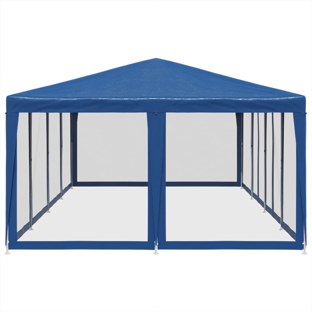 8721102806988_g_en_hd_2 vidaXL Party Tent with 12 Mesh Sidewalls Blue 8x4 m HDPE - Image 4