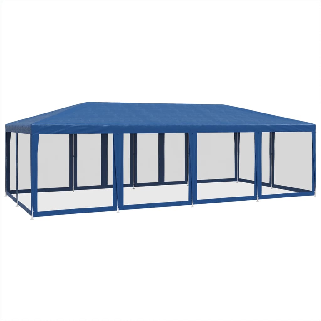 8721102806988_g_en_hd_3 vidaXL Party Tent with 12 Mesh Sidewalls Blue 8x4 m HDPE - Image 5