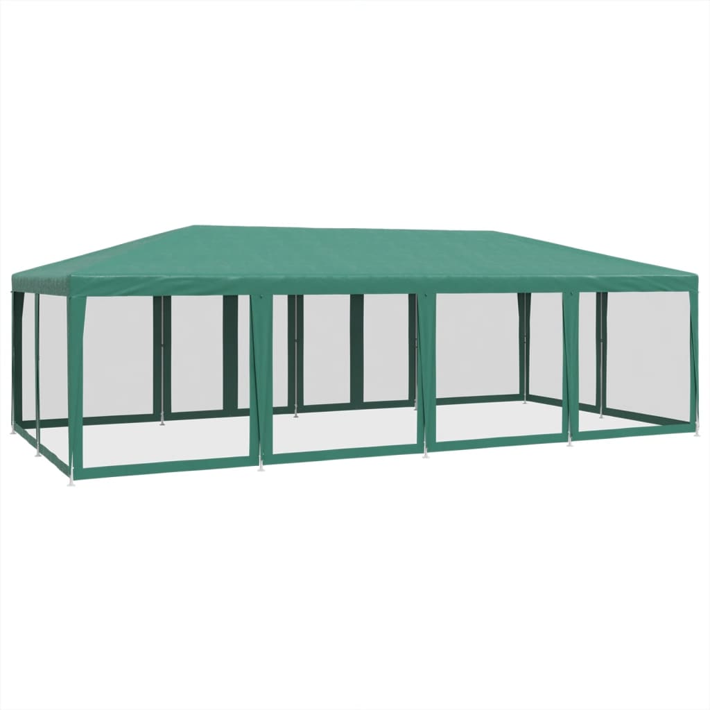 8721102806995_g_en_hd_3 vidaXL Party Tent with 12 Mesh Sidewalls Green 8x4 m HDPE - Image 5