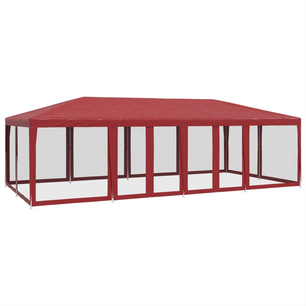 8721102807015_a_en_hd_1 vidaXL Party Tent with 12 Mesh Sidewalls Red 8x4 m HDPE - Image 2