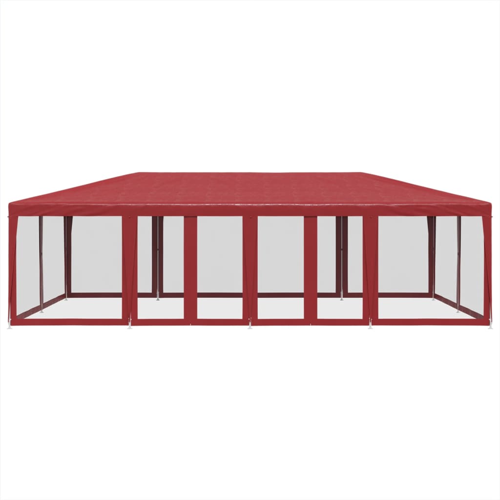 8721102807015_g_en_hd_1 vidaXL Party Tent with 12 Mesh Sidewalls Red 8x4 m HDPE - Image 3