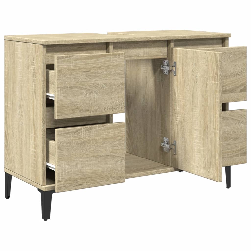 8721102808715_g_en_hd_4 vidaXL Sink Cabinet Sonoma Oak 80x33x60 cm Engineered Wood - Image 6