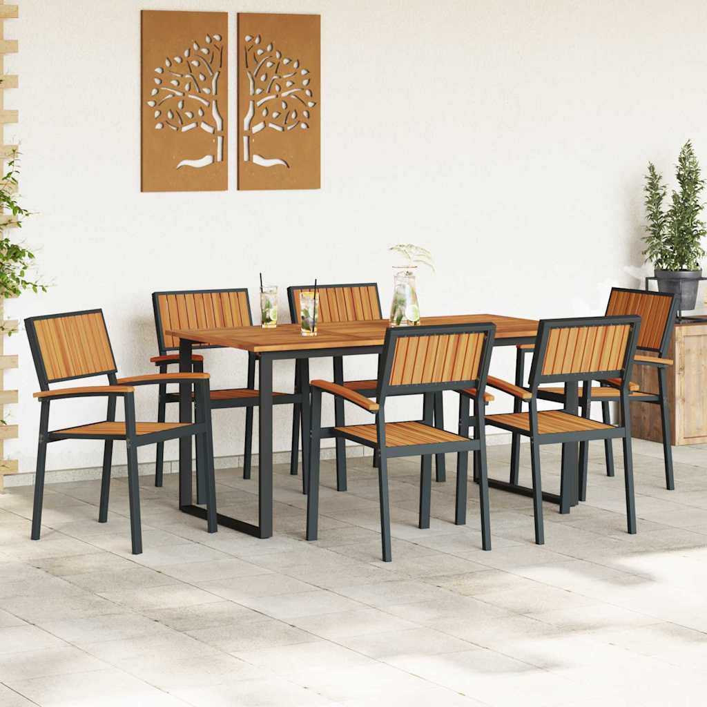 8721102817380_mo-im_en_hd_2 vidaXL Garden Dining Set 7 pcs Black and brown 160 x 80 x 75 cm - Image 4