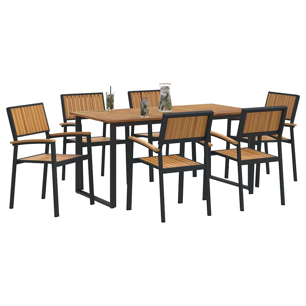 8721102817380_wbg-mo_en_hd_1 vidaXL Garden Dining Set 7 pcs Black and brown 160 x 80 x 75 cm - Image 3