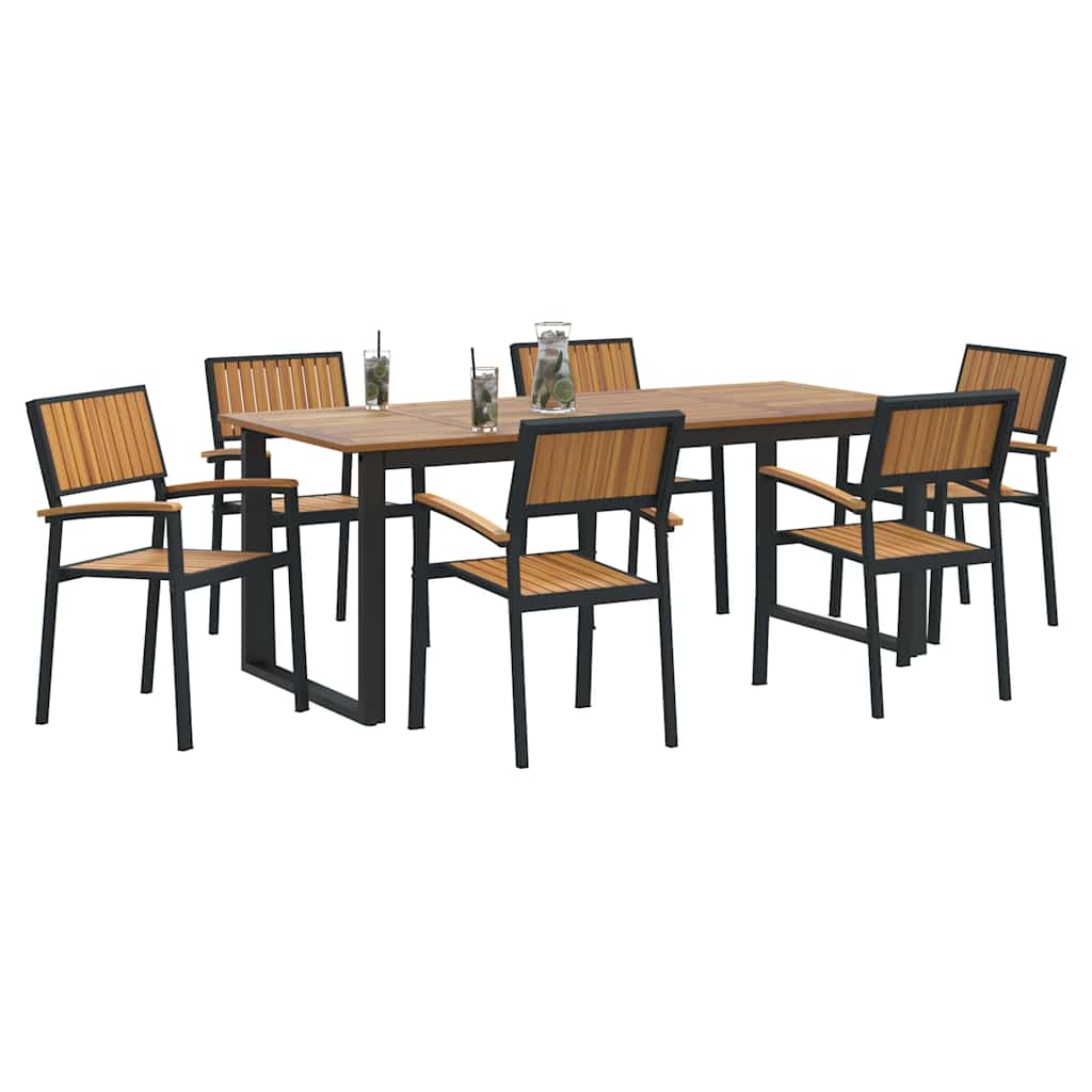 8721102817410_wbg-mo_en_hd_1 vidaXL Garden Dining Set 7 pcs Black and brown 200 x 90 x 75 cm - Image 3
