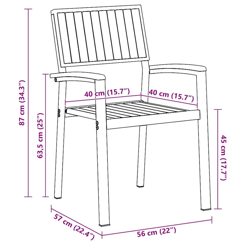 8721102817427_wbg-siz_en_hd_1 vidaXL Garden Dining Set 9 pcs Black and brown 200 x 90 x 75 cm - Image 11