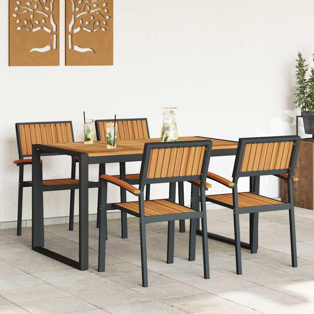 8721102817434_mo-im_en_hd_2 vidaXL Garden Dining Set 5 pcs Black and brown 140 x 80 x 75 cm - Image 4