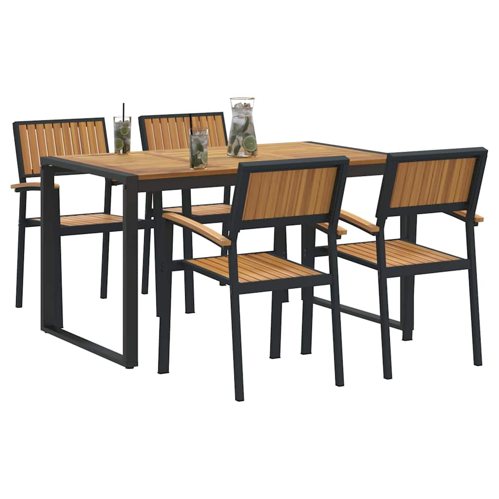 8721102817434_wbg-mo_en_hd_1 vidaXL Garden Dining Set 5 pcs Black and brown 140 x 80 x 75 cm - Image 3