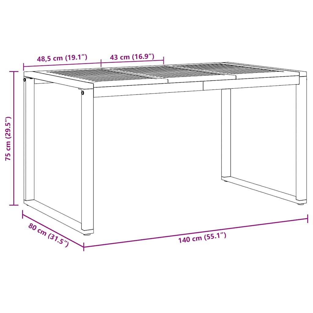 8721102817434_wbg-siz_en_hd_2 vidaXL Garden Dining Set 5 pcs Black and brown 140 x 80 x 75 cm - Image 12