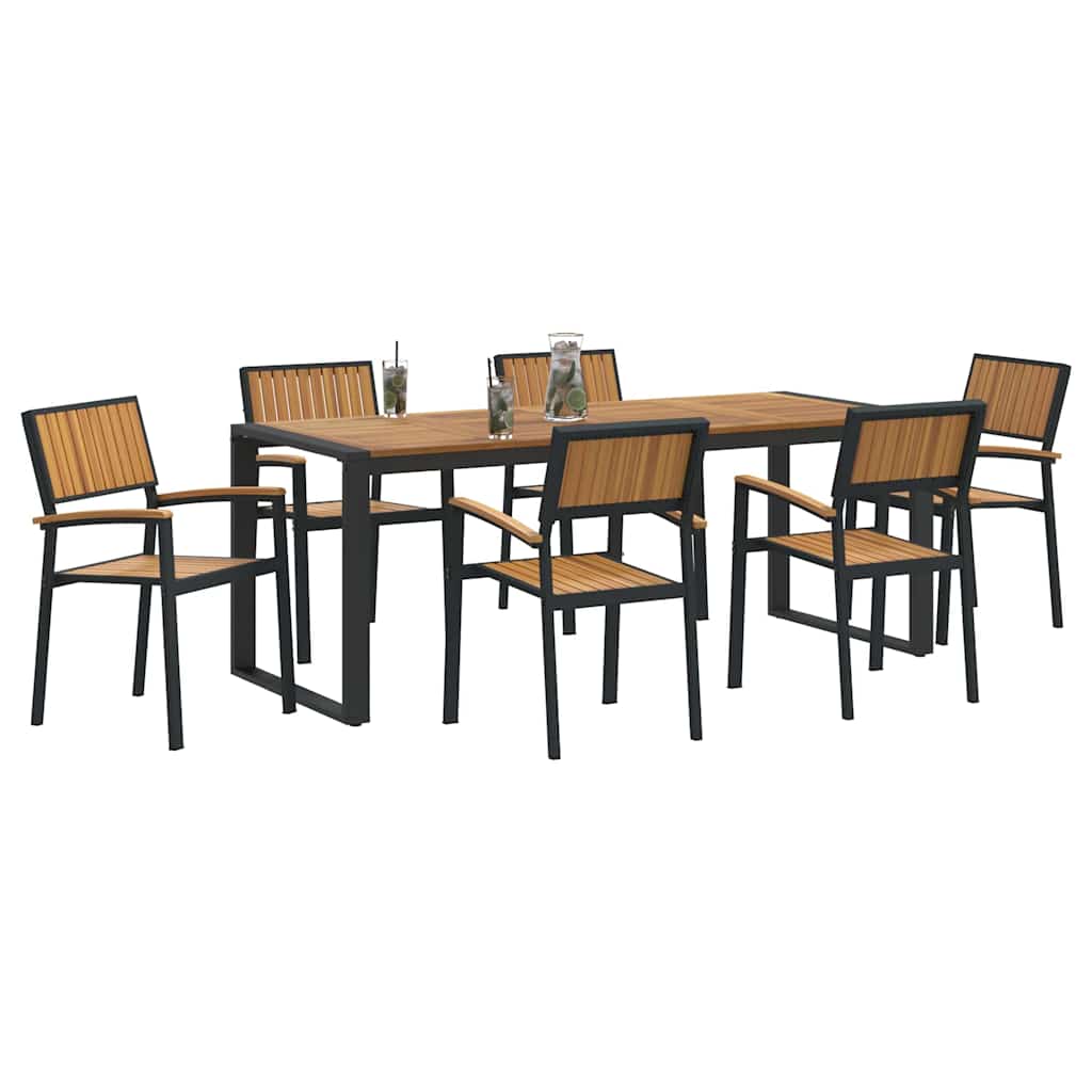 8721102817496_wbg-mo_en_hd_1 vidaXL Garden Dining Set 7 pcs Black and brown 200 x 90 x 75 cm - Image 3