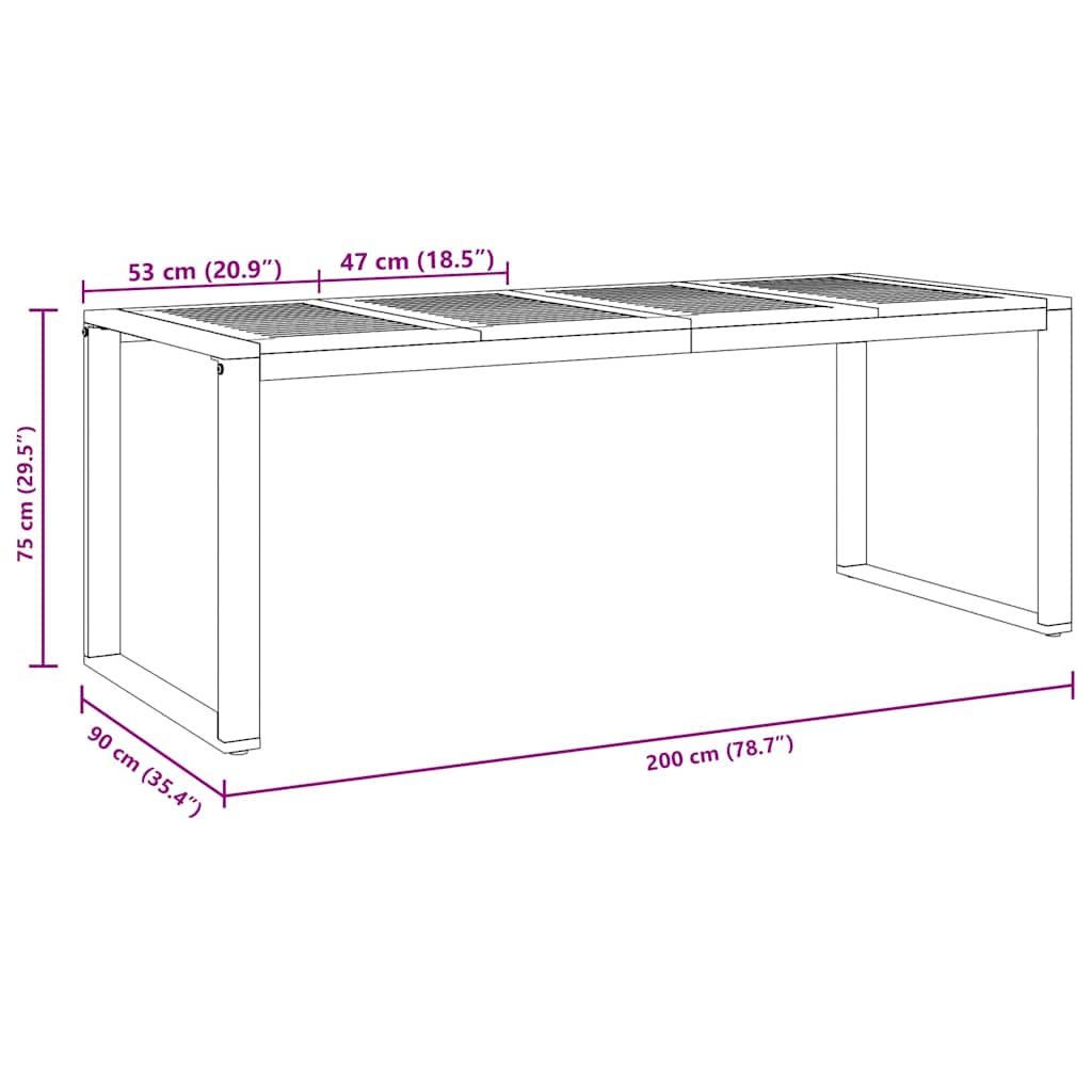 8721102817502_wbg-siz_en_hd_2 vidaXL Garden Dining Set 9 pcs Black and brown 200 x 90 x 75 cm - Image 12