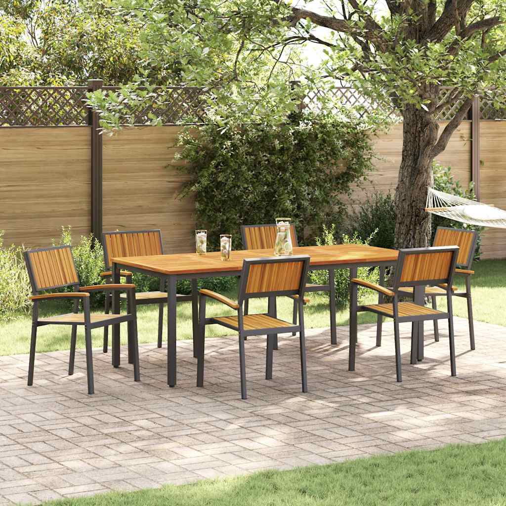 vidaXL Garden Chair 6 pcs Brown 56 x 57 x 87cm Solid Acacia wood