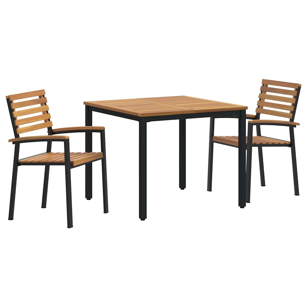 8721102817571_wbg-an-m_en_hd_3 vidaXL Garden Dining Set 3 pcs Black and brown 90 x 90 x 75 cm - Image 2